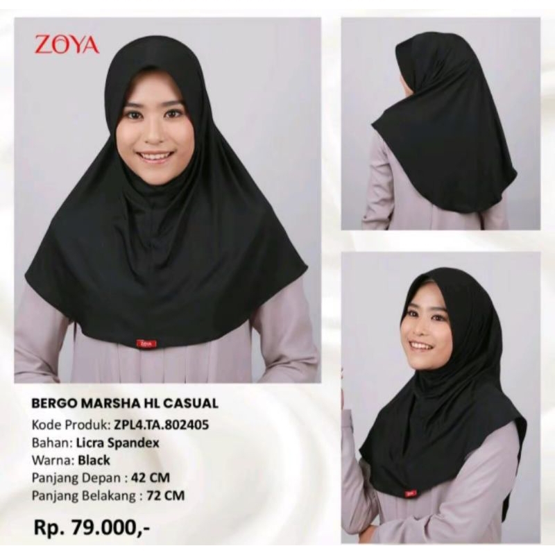 Marsha HL Casual Zoya - HITAM PUTIH Ready - ORI ZOYA 100%