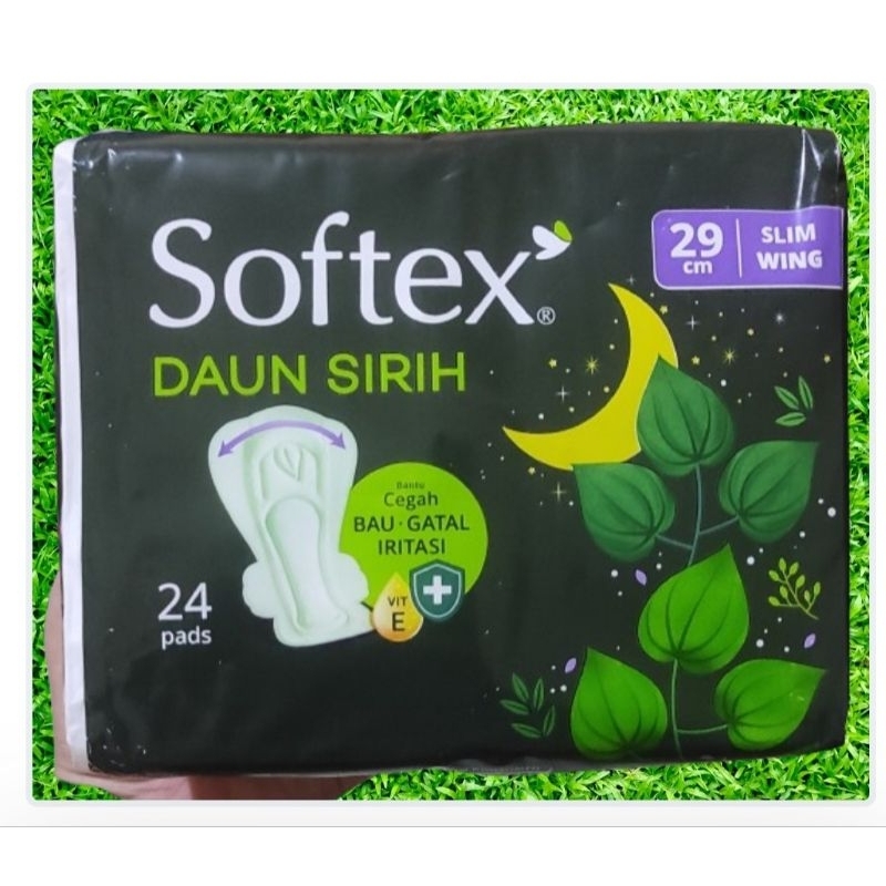 softex daun sirih 29cm isi 24 pads | 36cm isi 18 pads | pembalut wanita slim wing