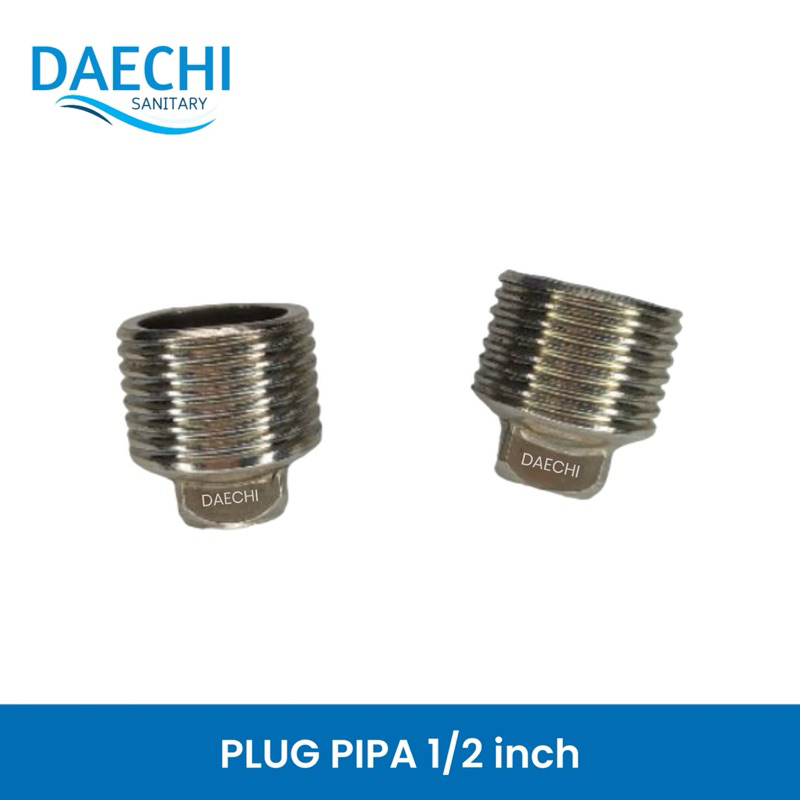 Plug Penutup Lubang Tutup Kran Keran Air Drat 1/2 Stainless 304