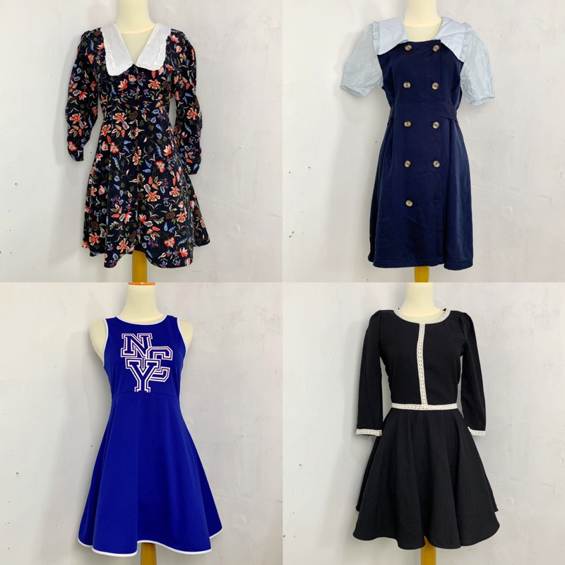 [PRELOVED/THRIFT] DRESS WANITA PREMIUM KOREAN DRESS TUNIK FLORAL BRANDED MIDI MAXI