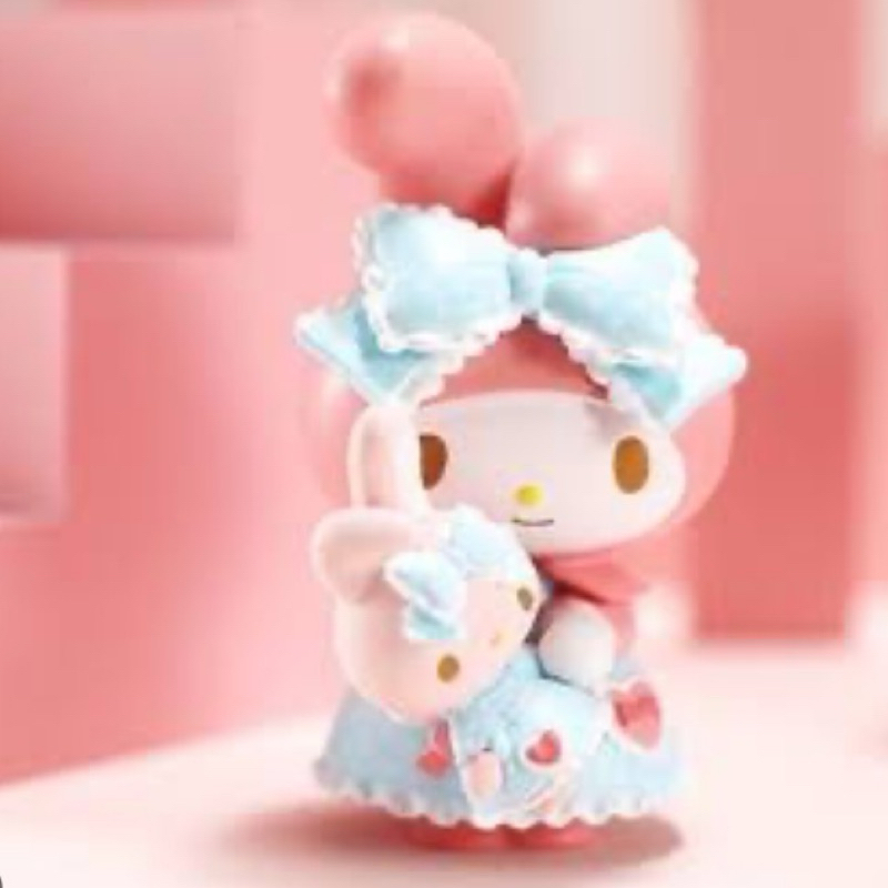 Miniso x Sanrio Action Figurines My Melody Lucu Ornamen Kecil My Melody Secret Forest Tea Party pegang boneka