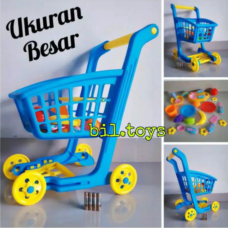 MAINAN TROLEY BELANJA SUPER MARKET KERANJANG DORONG KGP 89 MAINAN ANAK PEREMPUAN TROLI DORONG ANAK A