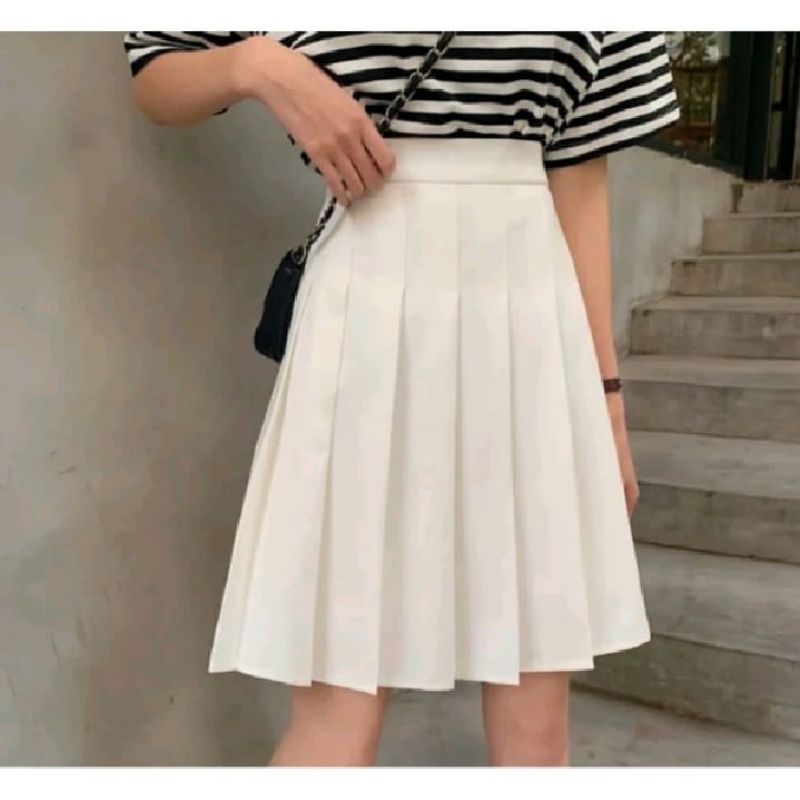 KS01 - ROK PANJANG WANITA KOREA ANNA LONG TENNIS SKIRT ROK PANJANG PREMIUM TERBARU ROK OLAHRAGA SEXY