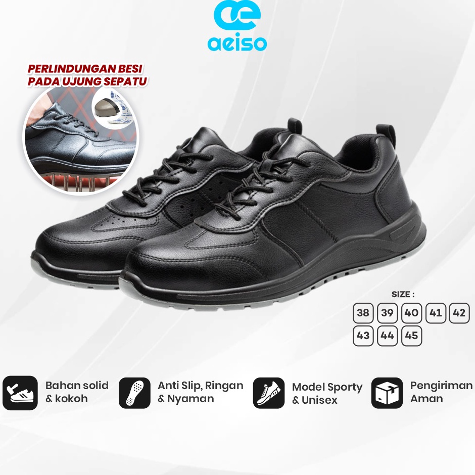 ART R42Y Sepatu Safety Shoes casual ujung ada BESI Waterproof anti smash safety boots aeiso V8