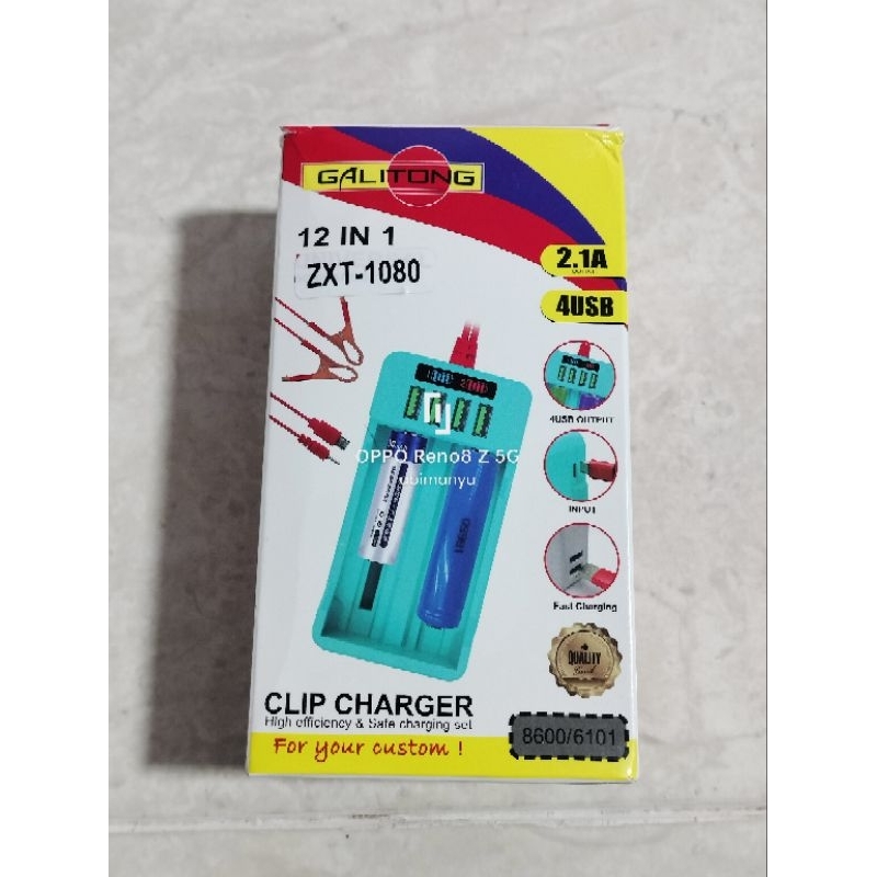 Charger dc aki-hp dan baterai police charger multifungsi port USB DC aki 12V-24V aoutput  2100 Mah  