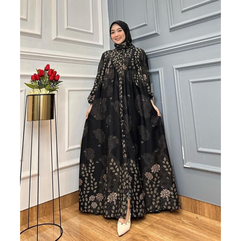 ART V79Z lybel dress gamis rayon jumbo set hijab