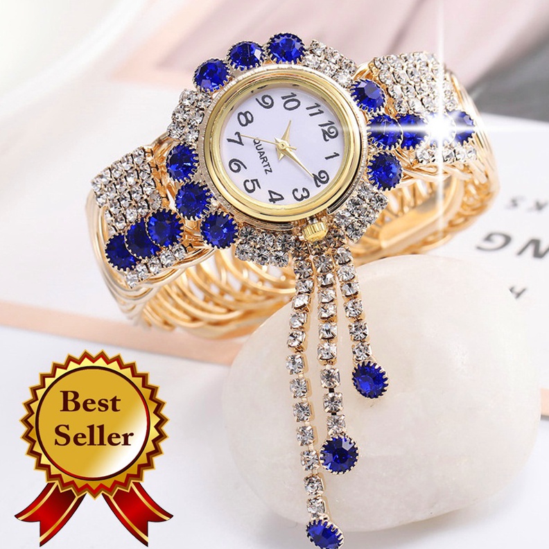 TERLARIS SANGCAKRA COD Jam Tangan Wanita Luxury Full Diamond Model Terbaru 224 Mewah Berkelas Desain