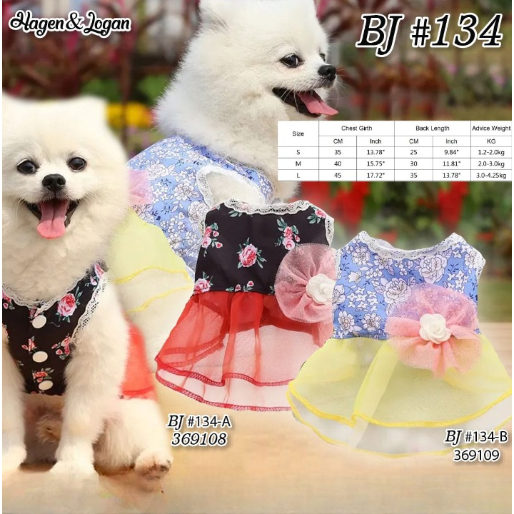 Baju Anjing Kucing 134 Dress Hewan Poodle Mini Kecil Besar Pet Clothes