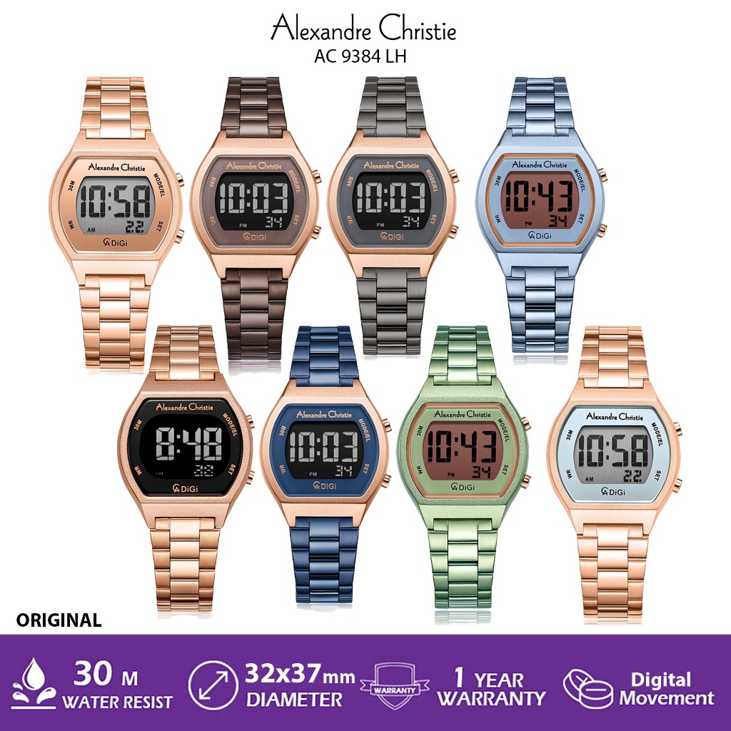 ALEXANDRE CHRISTIE WANITA AC 9384 / AC9384 JAM TANGAN DIGITAL WANITA