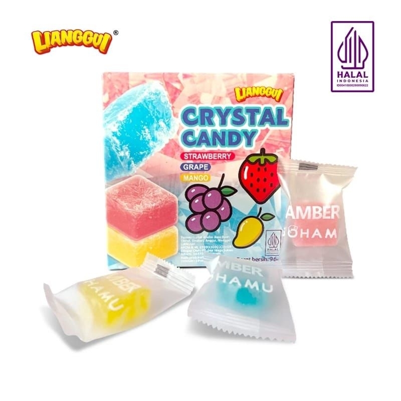 

Lianggui Crystal Candy Candy Permen Lunak Aneka Rasa Strawberry Anggur Mangga 96gr