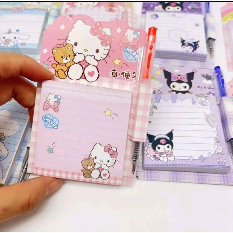 

Memo Mini dan Pen Motif Kuromi