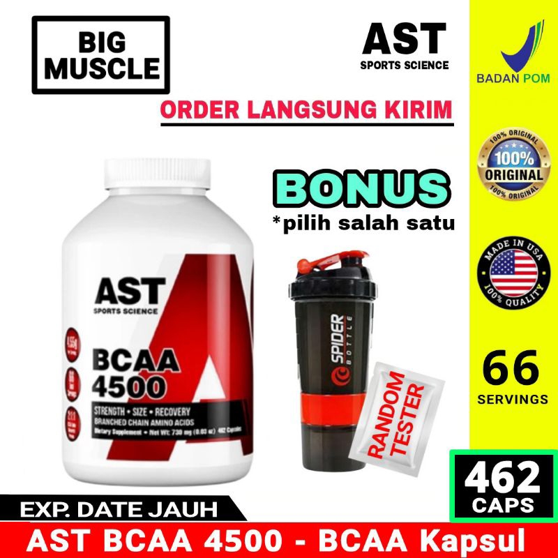 AST BCAA 462 Capsul BCAA AST Sports isi 462 Caps Suplemen Fitness BCAA Recovery Otot