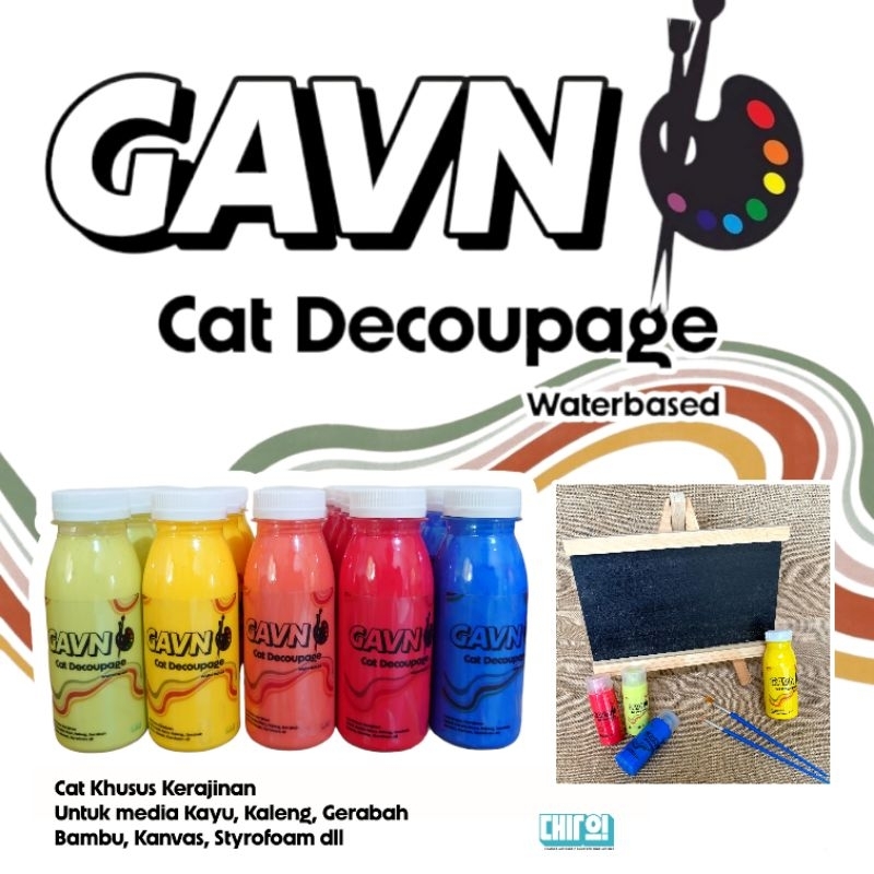 

Cat Lukis Decoupage Kerajinan melukis Kanvas stereofoam 120ml