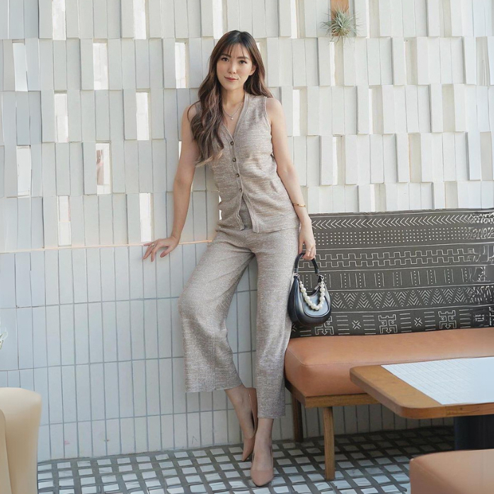 SAVIO Celana Panjang Wanita - AME Baggy Pants Premium Katun Stretch