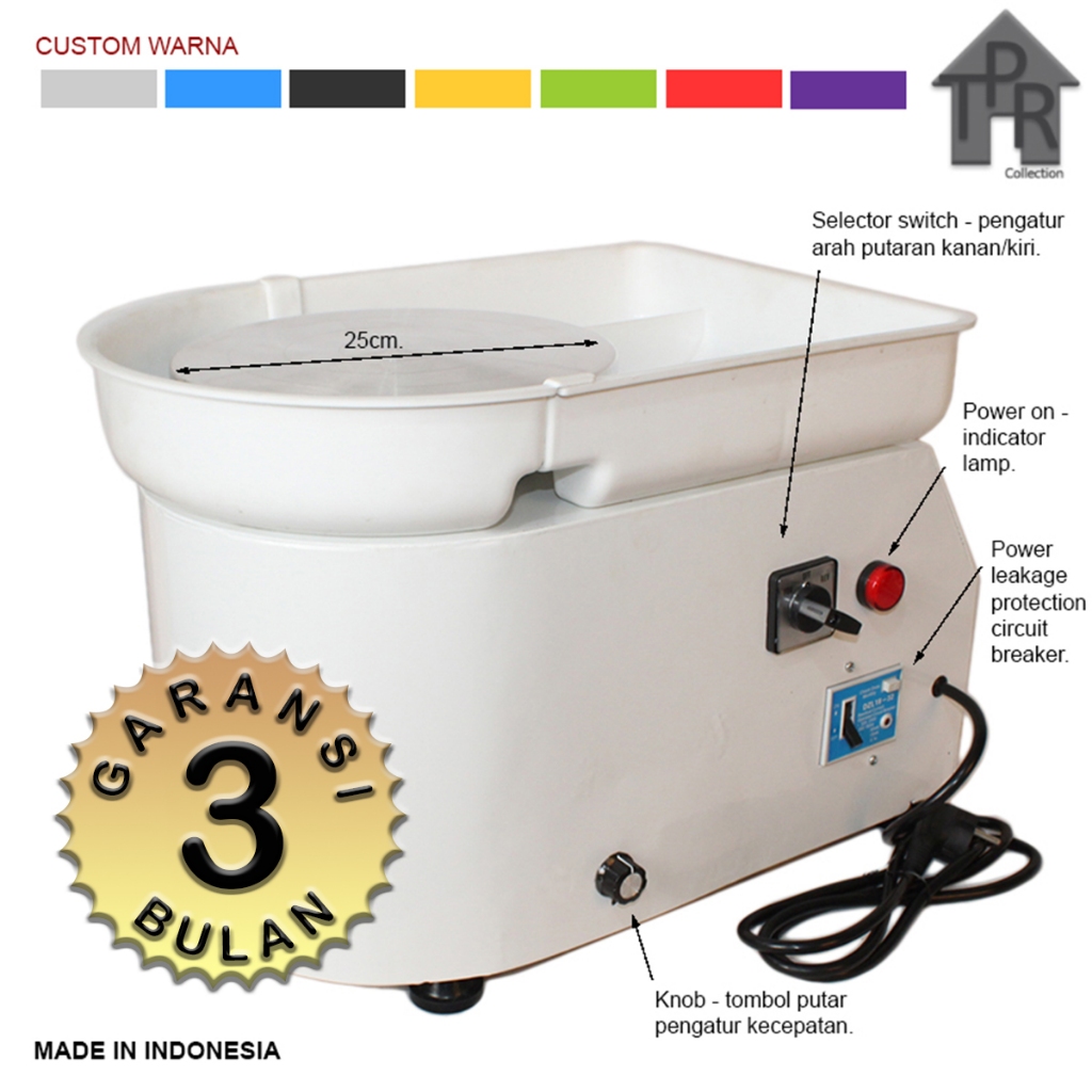Electric pottery wheel / mesin putar tanah liat 350w Clay-On C3525KP - Junior