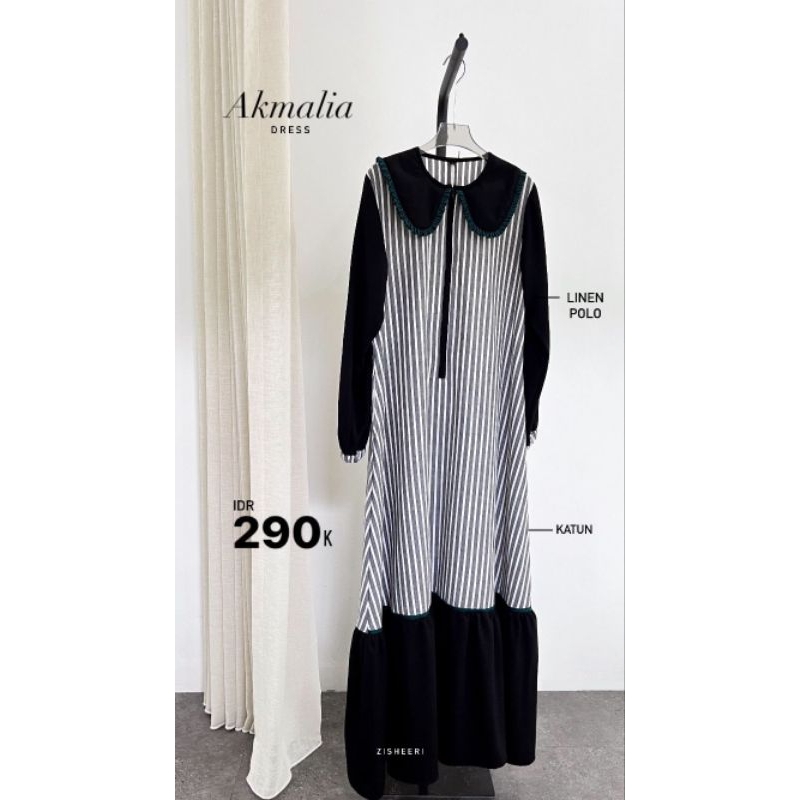 gamis akmalia by zisheeri/ zisheeri akmalia/ gamis zisheeri original / zisheeri lebaran 2024 / gamis