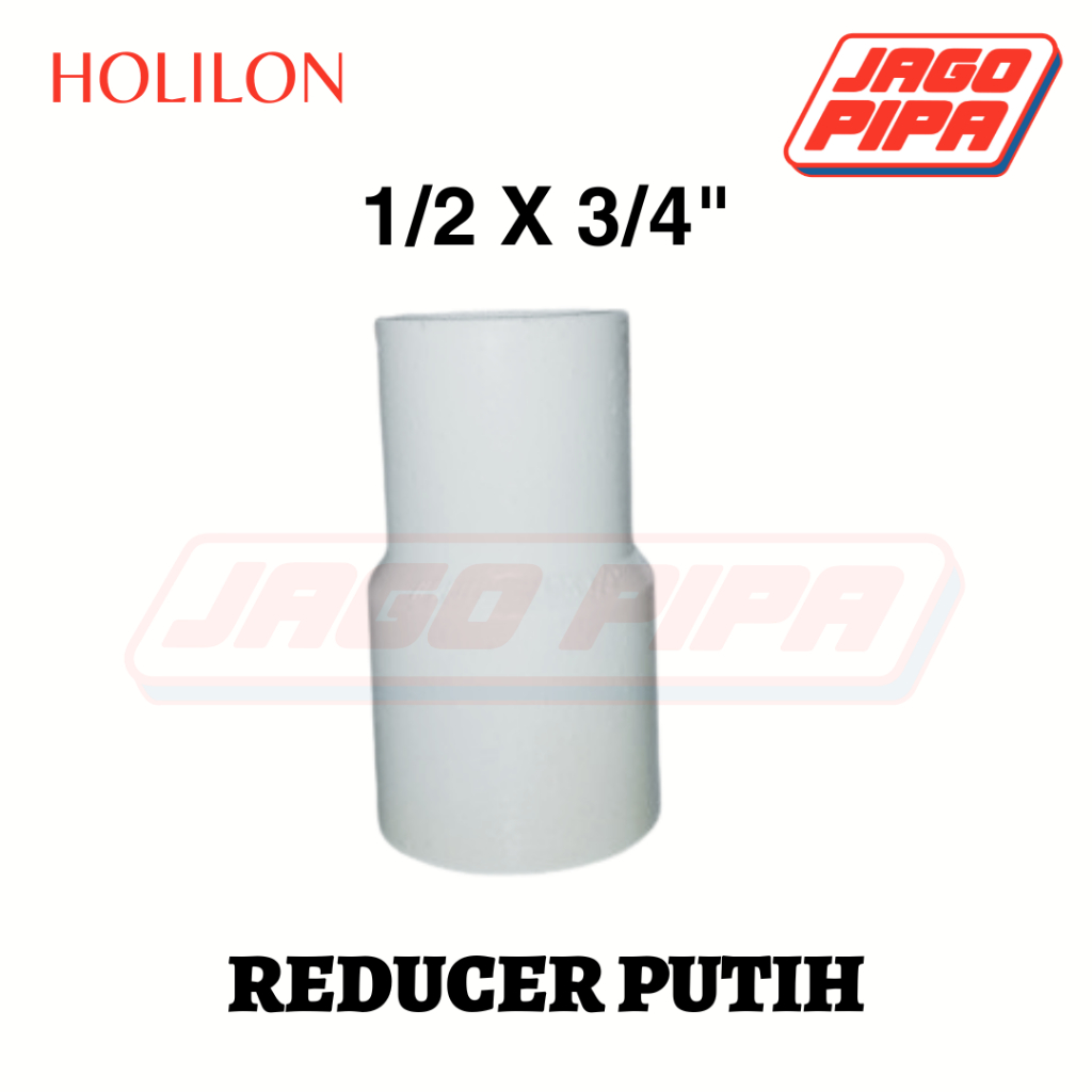 Holilon PUTIH Reducer Socket 1/2 x 3/4 Inch AW Fitting PVC / Verloop Vsock Oversock 3/4 x 1/2