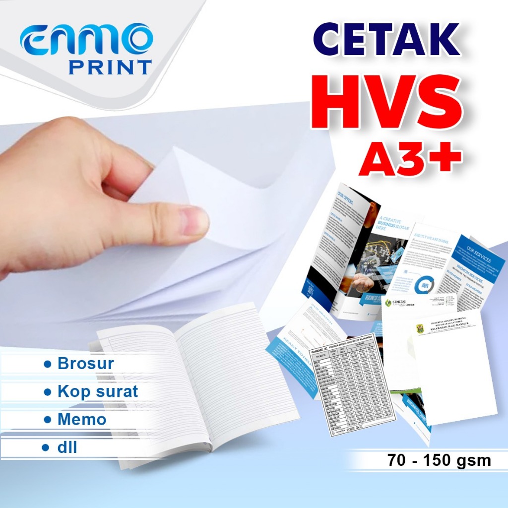 

Print A3+ Cetak HVS A3+ MURAH TANPA MINIMAL ORDER Kertas HVS 80/100 gsm A3+ | 1 Sisi / 2 Sisi