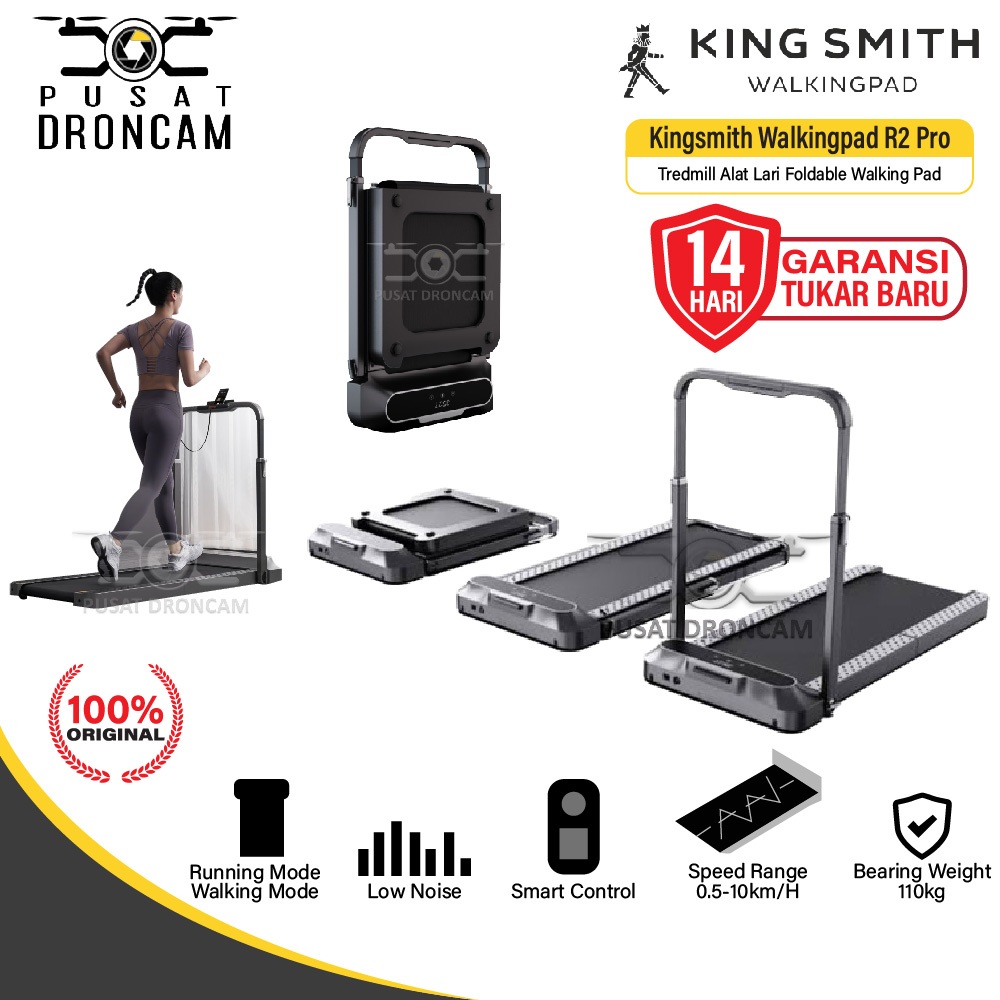KHUSUS GRAB / GO CAR Kingsmith R2 Pro - G1 - X21 - C1 Treadmill Fitness Walking Running Pad Foldable