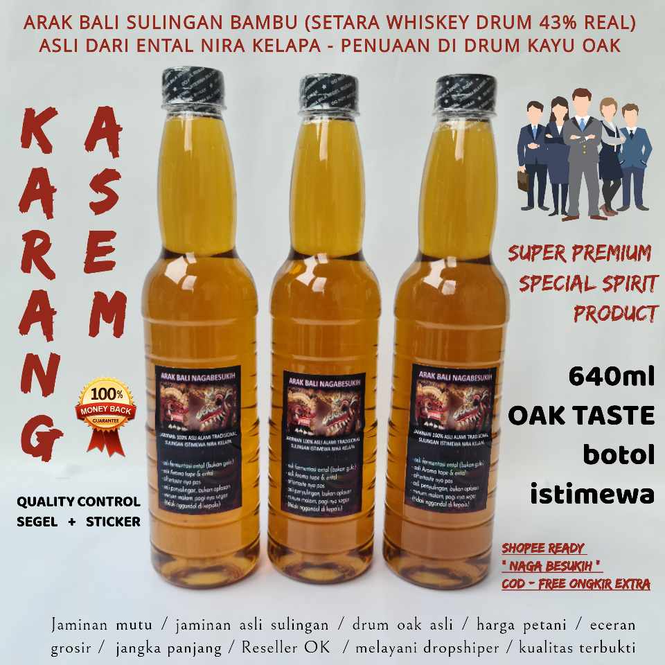 

DRUM BESAR 640ml naga besukih asli bambu kasta tertinggi nira ental