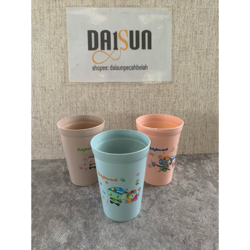 GELAS PLASTIK KARAKTER LUCU GELAS ANAK HOMMY JETRO
