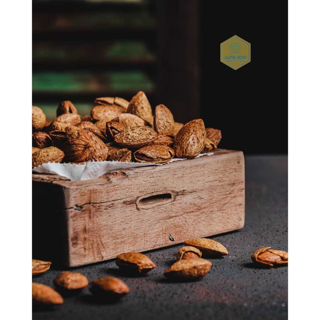 

Kacang Almond Almon Panggang Dalam Cangkang || Almond Roasted In Shell Original - AmpelShopp