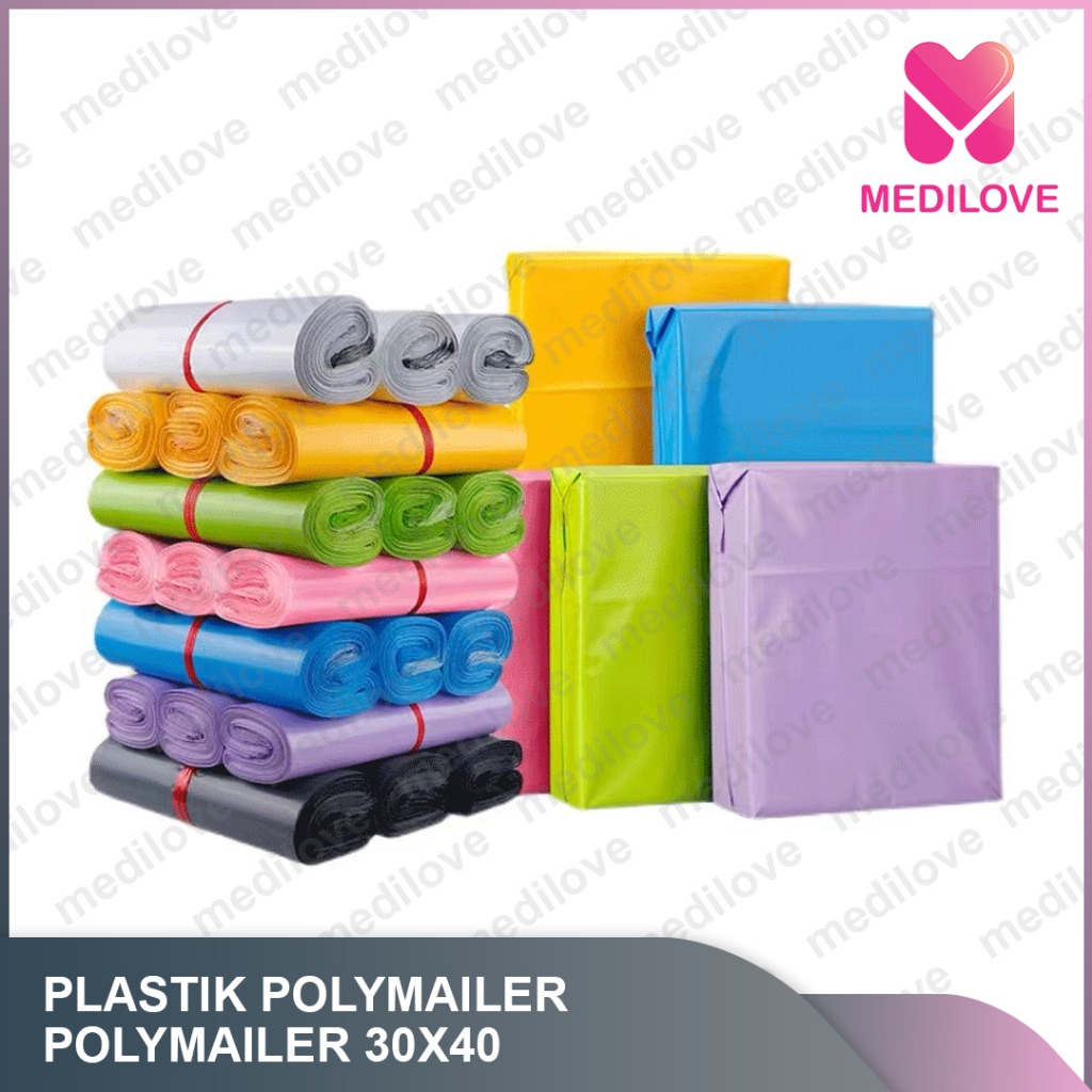 

Polymailer Warna Ekonomis 30x40 isi 100 pcs - Polymailer Lem Warna Pastel
