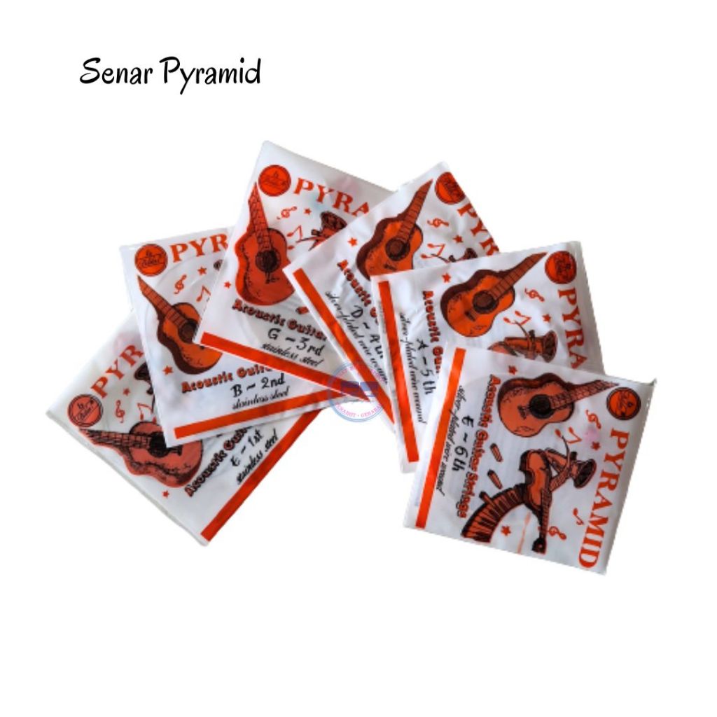 (LUSINAN) SENAR GITAR PYRAMID LUSINAN / SENAR GITAR LUSINAN / SENAR GITAR no 1 - 6 / SENAR PYRAMID L