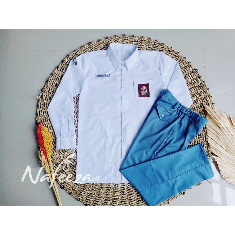 Seragam Sekolah TK SD SMP SMA Jahit Baju Custom Atasan Batik Osis Bahan Oxford Drill
