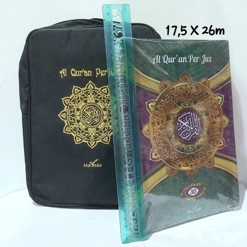 Al Quran Per Juz A4 / 21 X 29 cm Kertas Hvs Putih  Al Qur'an Bombai  Bergaris Mujazza Masum Non Terj