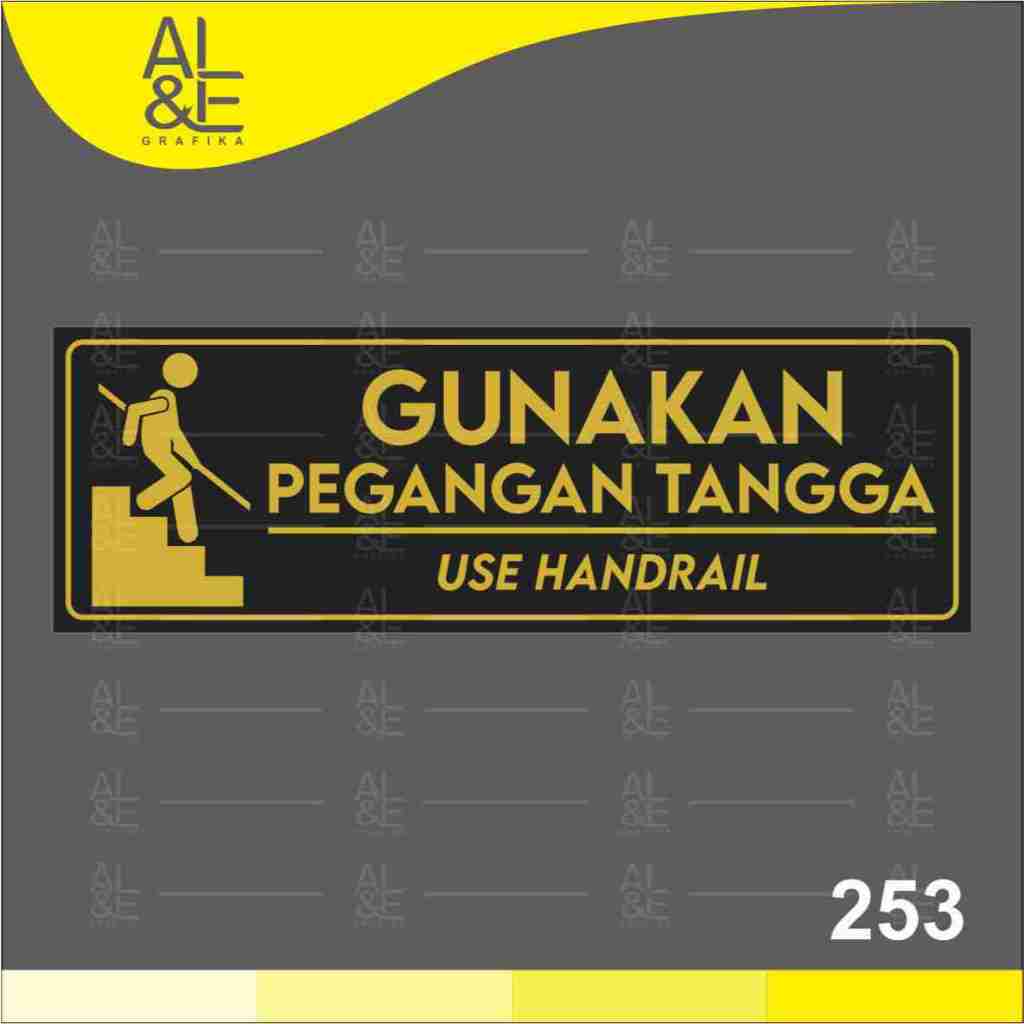 

253 - STIKER GUNAKAN PEGANGAN TANGGA - GOLD - VINYL STIKER RITRAMA INDOOR