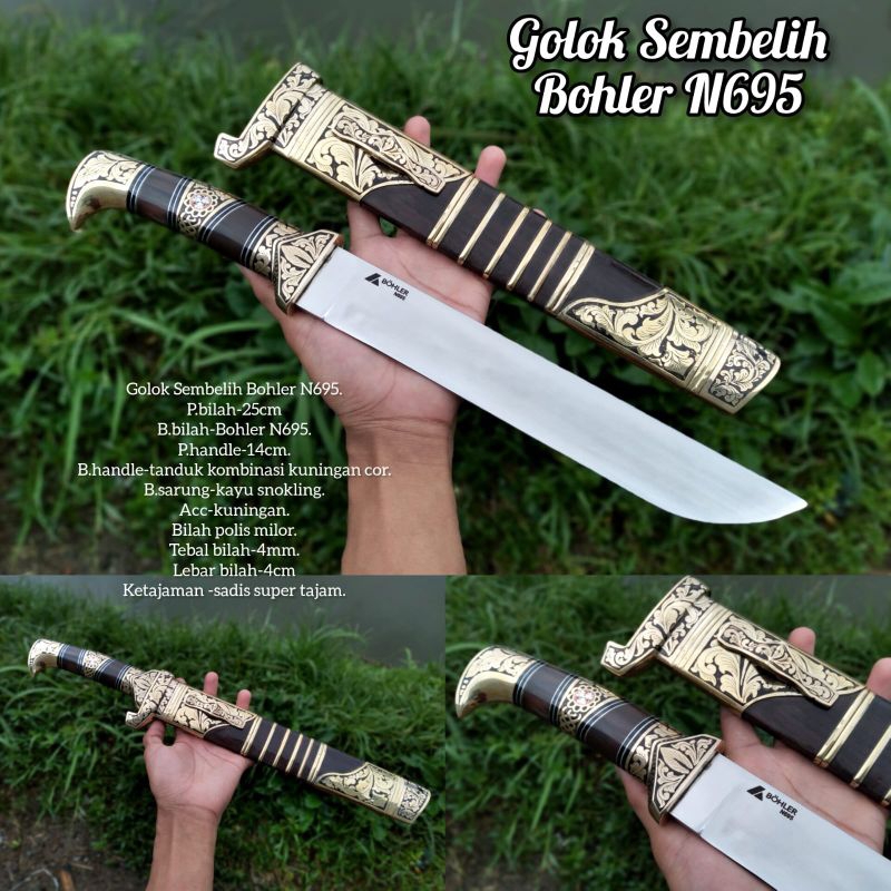 GOLOK SEMBELIH BOHLER N695 POLISH MIRROR