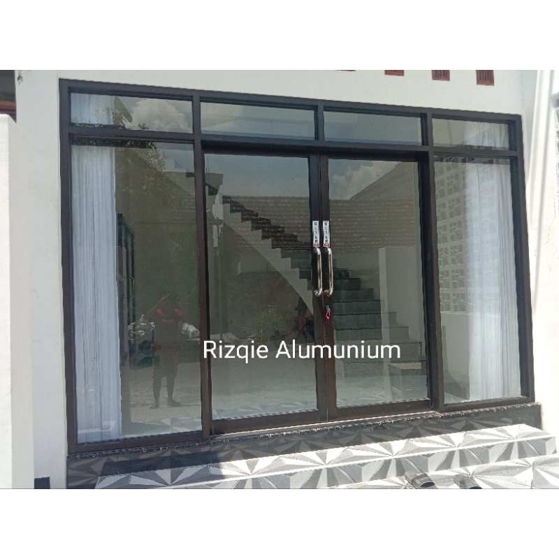 Pintu sleding aluminium/pintu kaca/pintu geser aluminium/partisi aluminium