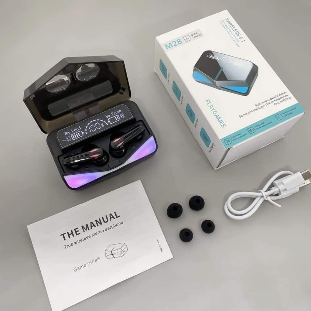 Headset Bluetooth TWS M28 TWS M19 LED Dispay Touch Control Kualitas Suara HIFI | Original BNIB untuk