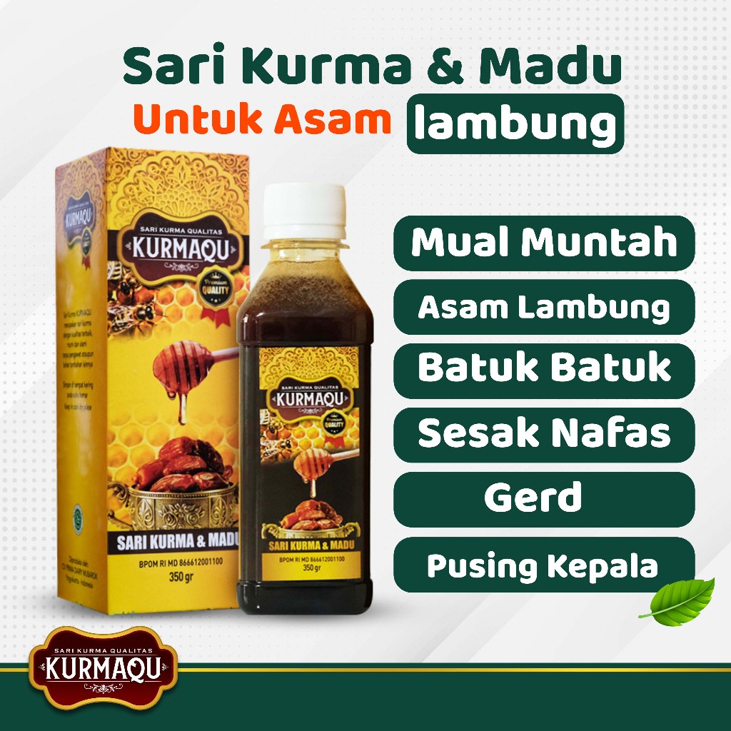 

Kurmaqu Sari Kurma Madu Herbal Alami Penambah Daya Tahan Tubuh Kesehatan Anak dan Dewasa Isi 350 gr