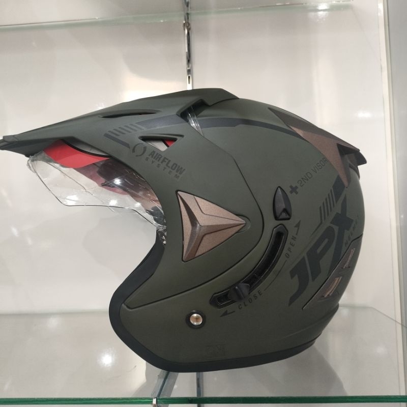 Helm JPX Supermoto Semicross Solid Double Visor Original