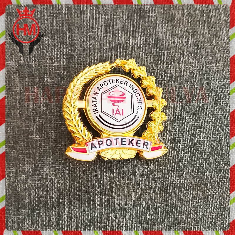 Bros Apoteker Logo IAI Lencana Bros Ikatan Apoteker Indonesia Model Padi dan Kapas - Harapan Mulya
