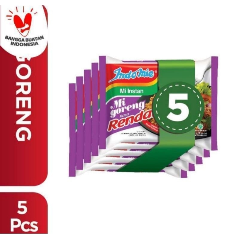 

Indomie Mie Goreng Rasa Rendang (isi 5pcs)