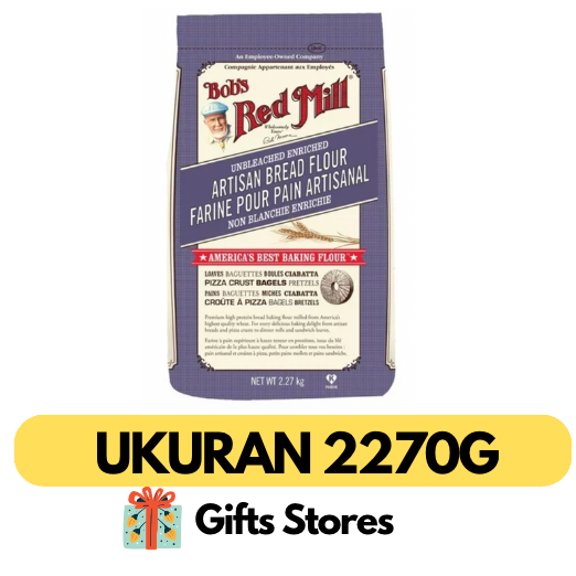 

Bob's Red Mill Unbleached Enriched Artisan Bread Flour 2.27kg / Tepung Bob Red Mill Artisan