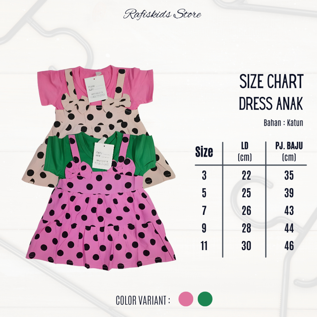Dress Anak Perempuan Baju Polkadot Lucu Bahan Katun Lucu Kualitas Premium Usia 0-2 Tahun