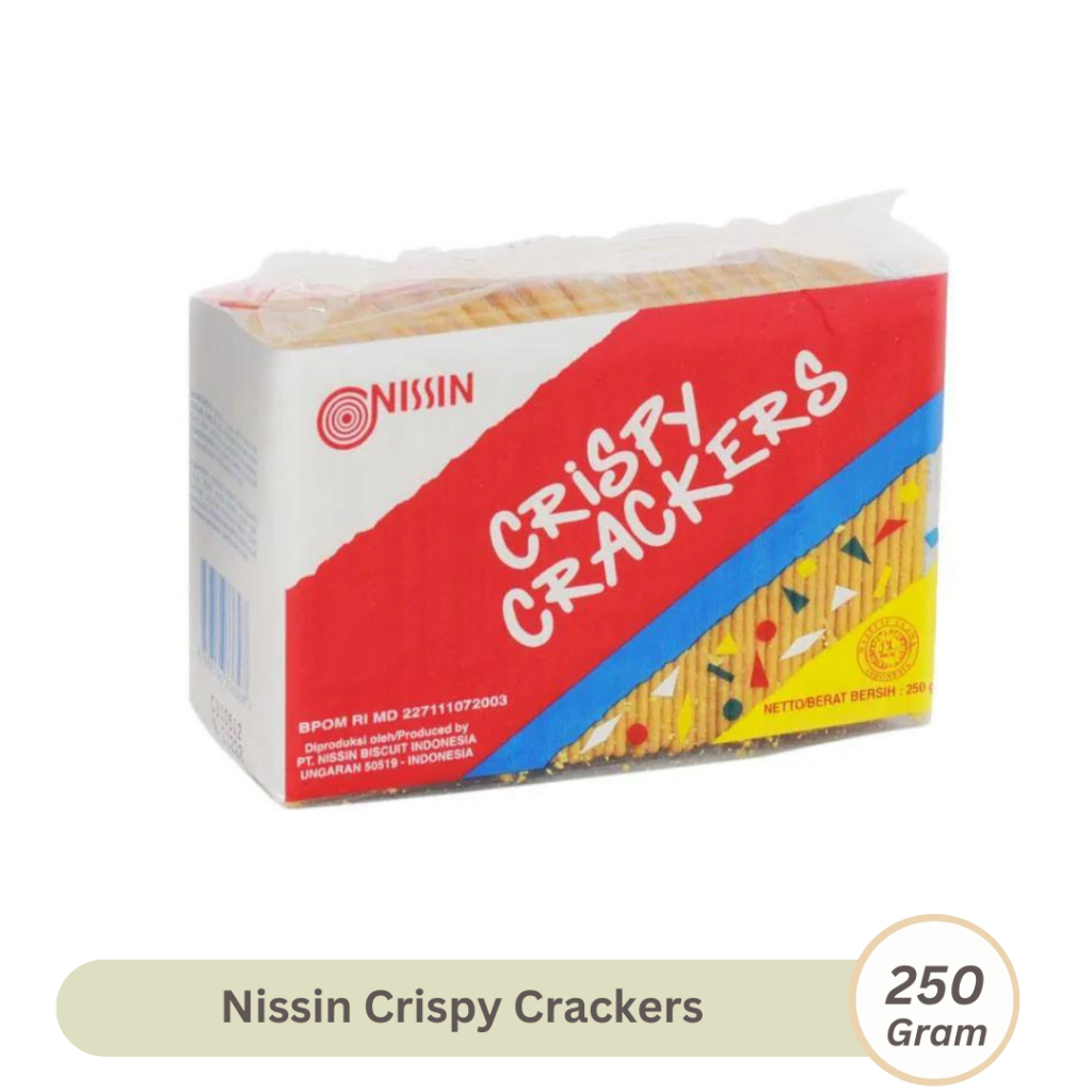 

Nissin Crispy Crackers 250gr Biskuit Krekers Kemasan Pouch