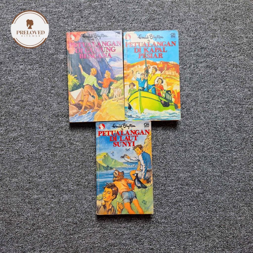 Novel Enid Blyton - Petualangan Di Laut Sunyi, Petualangan Di Gunung Bencana, Petualangan Di Kapal P