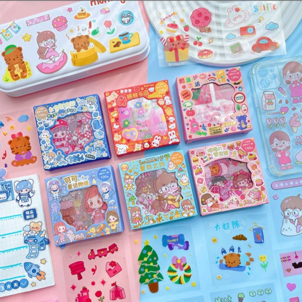 

Sticker Lucu Tahan Air - Dekorasi Kotak Bekal Botol Air - Kemasan Plastik