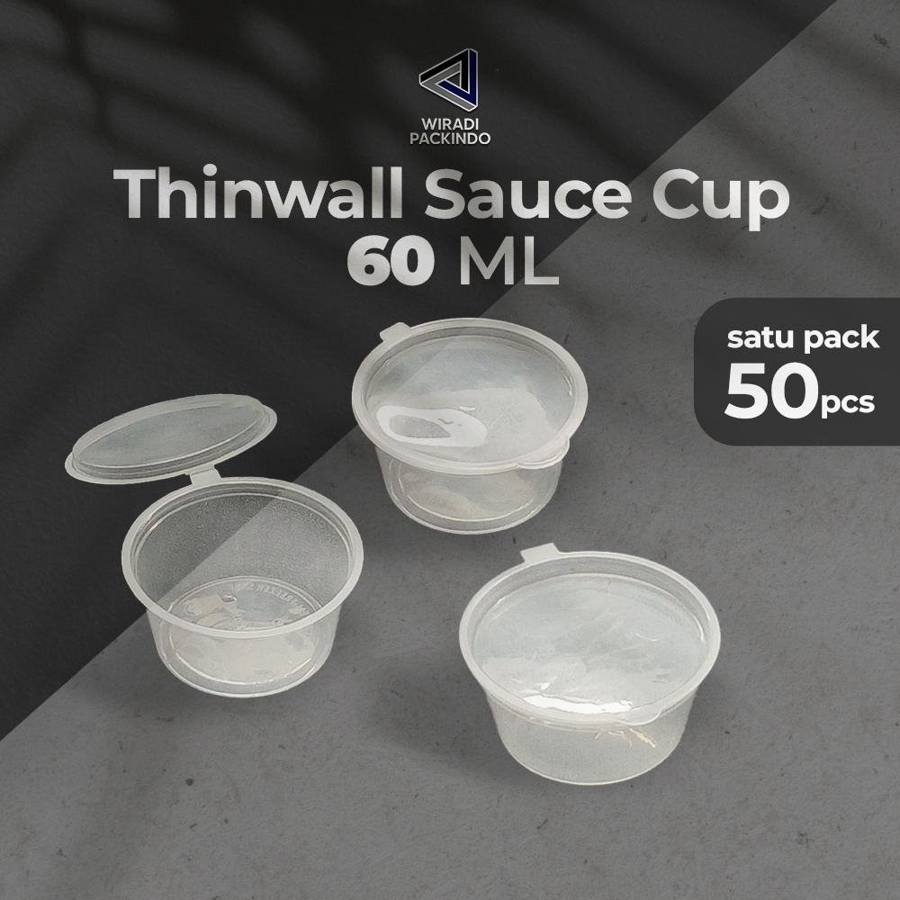 Cup Saos 50ml & 60ml Tempat Sauce Saus Sambal