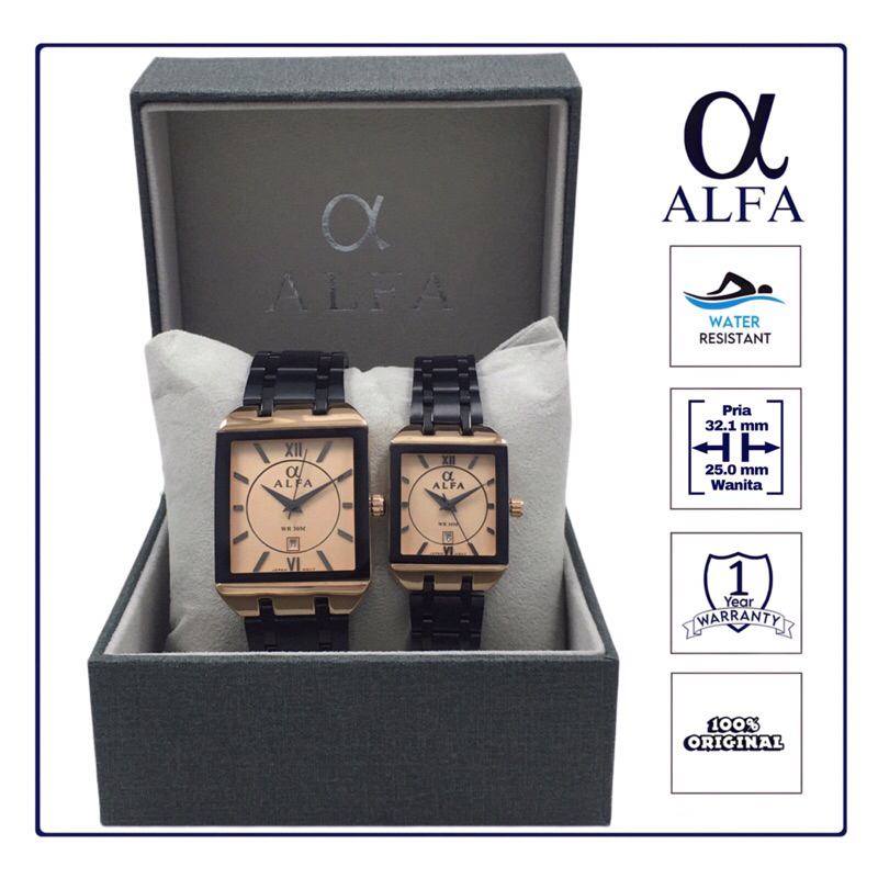 ALFA Jam Tangan Pria Wanita Tahan Air 88174 Original