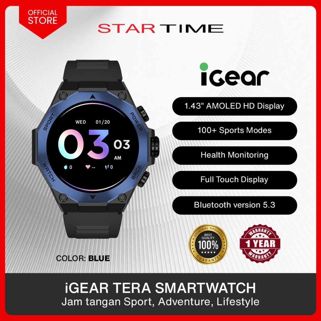 iGear Tera Innovation Smartwatch - Jam tangan Sport, Adventure & Lifestyle