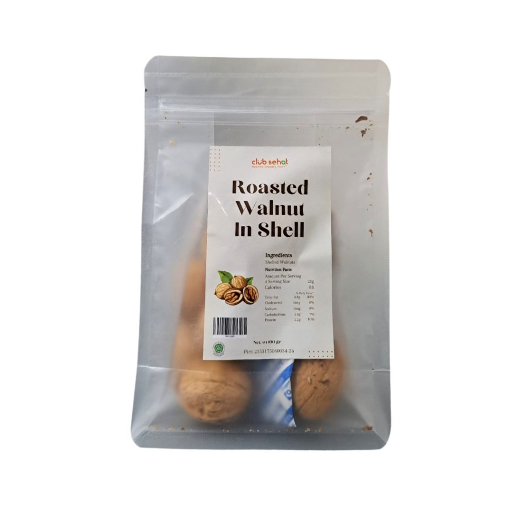 

Club Sehat - Roasted Walnut in Shell 100g Kacang Walnut Panggang Gurih