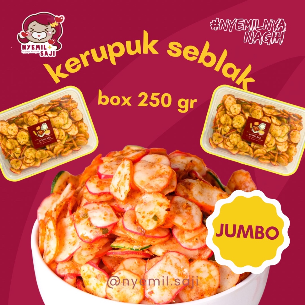 

BOX KRUPUK SEBLAK 250 GRAM NYEMILSAJI