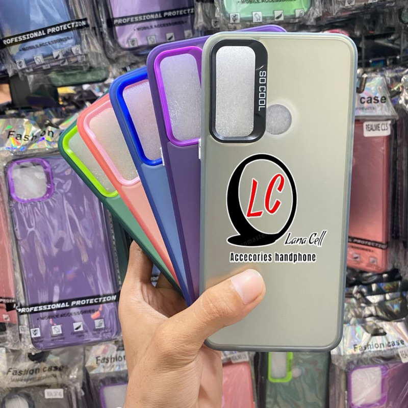 SOFT CASE IMD HYBRID COLOUR VIVO Y30 / Y30i / Y50 / Y50i COLOUR PLATE HOLOGRAM POLOS FULL COVER