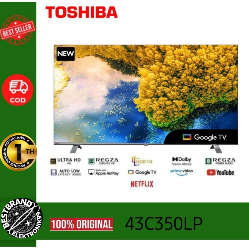 TOSHIBA 43C350NP LED GOOGLE TV 43INCH 4K UHD HDR SMART TV